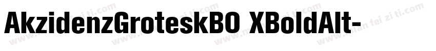 AkzidenzGroteskBO XBoldAlt字体转换